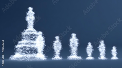 Wallpaper Mural visualization using interconnected luminous shapes to represent collaboration and trust Torontodigital.ca