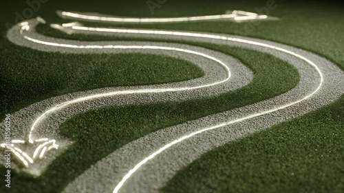 Wallpaper Mural making concept with multiple glowing paths converging into one clear direction Torontodigital.ca