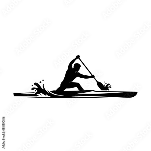 Two boxers in fighting stance silhouette.