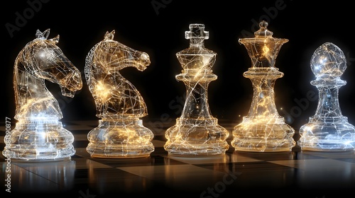 Wallpaper Mural concept featuring abstract chess pieces transforming into futuristic skyscraper forms Torontodigital.ca