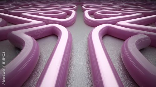 Wallpaper Mural making artwork showing multiple paths highlighted by soft neon guidance Torontodigital.ca