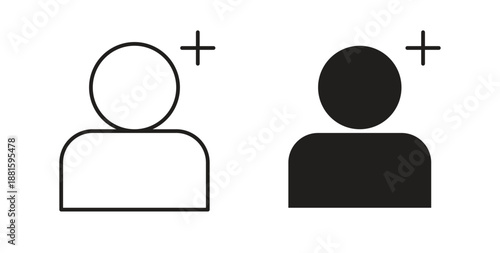 Follower icons. Outline icons vector collection. flat illustrations