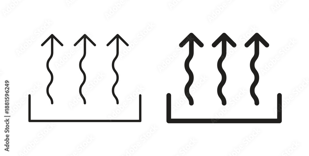 Fototapeta premium Heat icons. Outline icons vector collection. flat illustrations