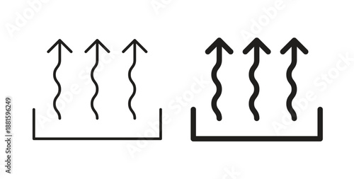 Heat icons. Outline icons vector collection. flat illustrations