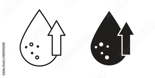 High cholesterol icons. Outline icons vector collection. flat illustrations