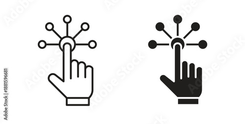 Interaction icons. Outline icons vector collection. flat illustrations