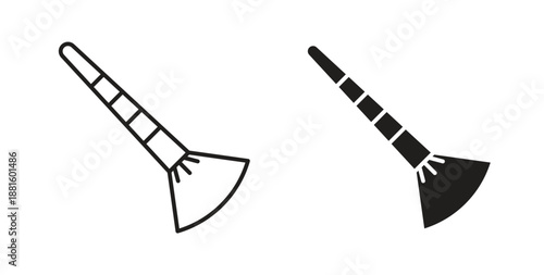 Makeup brush icons. Outline icons vector collection. flat illustrations