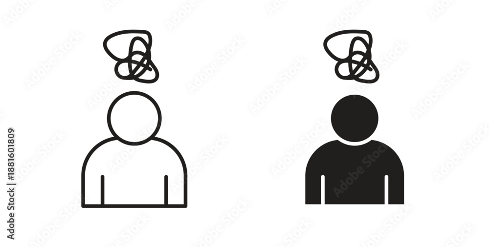 Fotografia Mental disorder icons