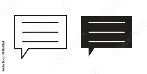 Messaging icons. Outline icons vector collection. flat illustrations
