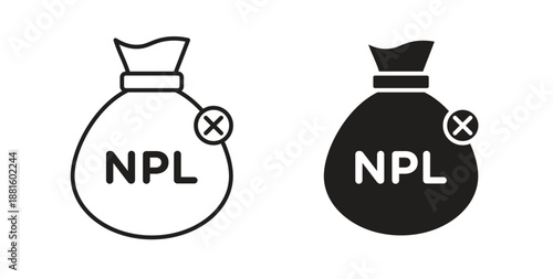 NPL icons. Outline icons vector collection. flat illustrations