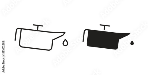 Oil can icons. Outline icons vector collection. flat illustrations
