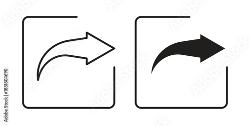 Share icons. Outline icons vector collection. flat illustrations