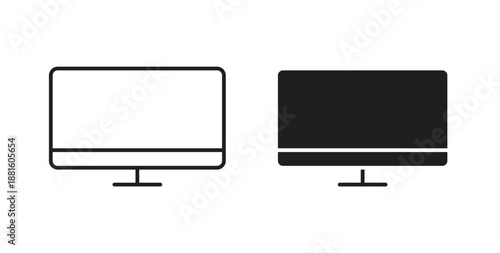 smart Television icons. Outline icons vector collection. flat illustrations
