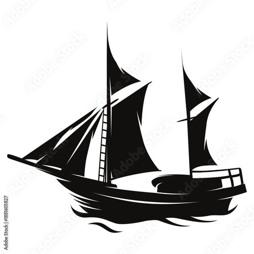 sailing ship vector illustration