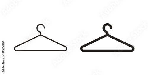Wardrobe icons. Outline icons vector collection. flat illustrations