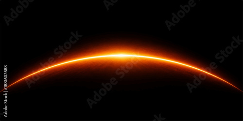 A vibrant rainbow glows in the dark night sky as an orange plasma wave of energy and starlight beams through black space with motion design art