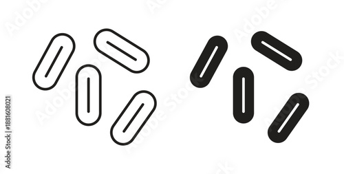 Yeast icons. Outline icons vector collection. flat illustrations