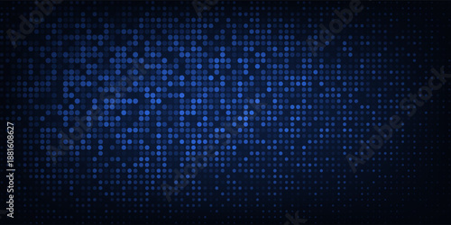 Halftone faded dots texture. Random dots background. Dot pattern glow effect. Polka dot technology background.