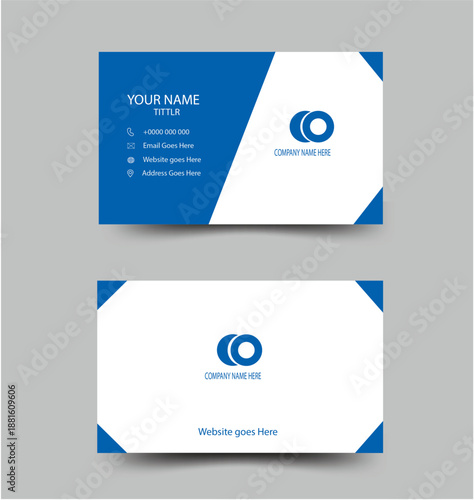 Corporate Name Card Design, Elegant Real Estate Visitor Card, and Blue Gradient Modern Creative Business Card