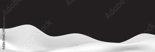 Snow ground pile cover,Vector white snowdrift.Landscape mountain,New Year banner.Greeting background.3D nature winter template with snowflake wave,Heap isolated,Illustration for Christmas design