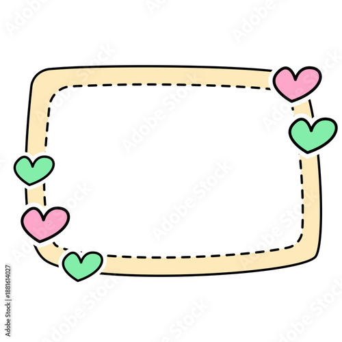 Cute Heart Corner Frame