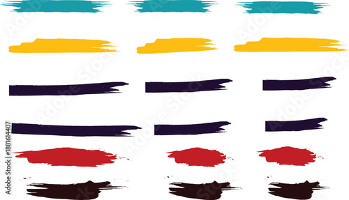 Color swatches of various paint brush strokes