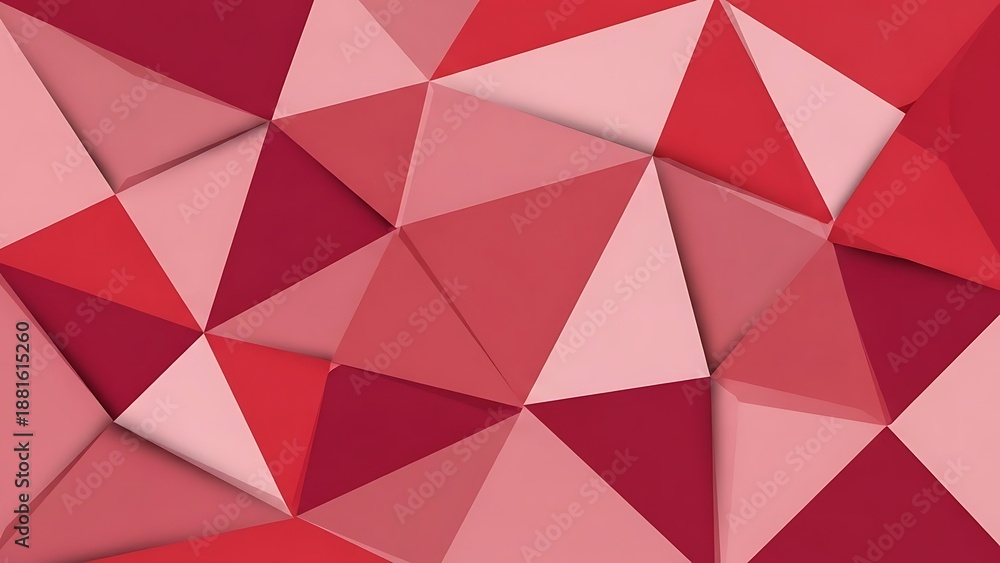 Obraz premium Vibrant Abstract Geometric Pattern Featuring Polygons and Red Triangles for a Modern Design Background