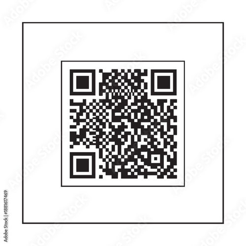 Black and white qr code