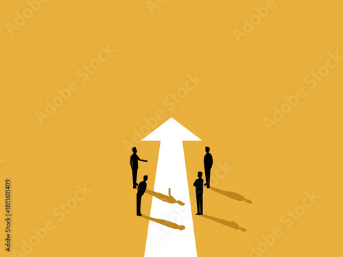 business team met to define the direction of the work.