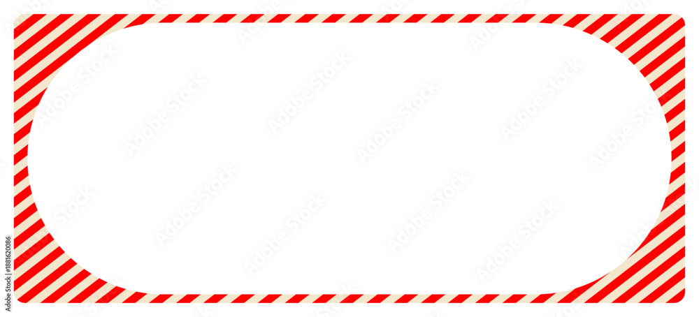 Obraz premium Worn warning sign red and white stripes frame, industrial background