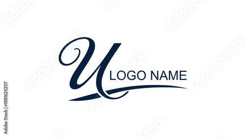 letter u logo design concept