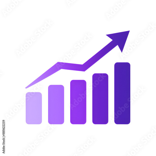 Ascending Progress Graph: An illustration of a rising bar graph, symbolizing growth and positive trends, with a vibrant color palette, conveying concepts of success and progress.