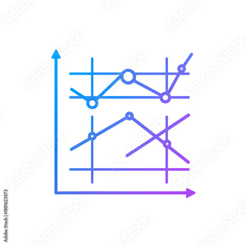 Navigating Data: A graph displaying trends and data points, perfect for illustrating financial performance, market analysis, or scientific research.