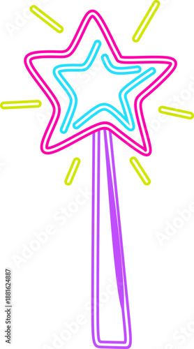 Neon Toy Icon Illustration