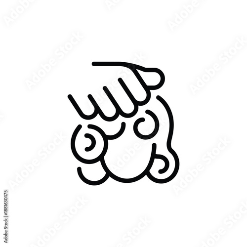 Hand washing symbol isolated on white background, Vector, illustration