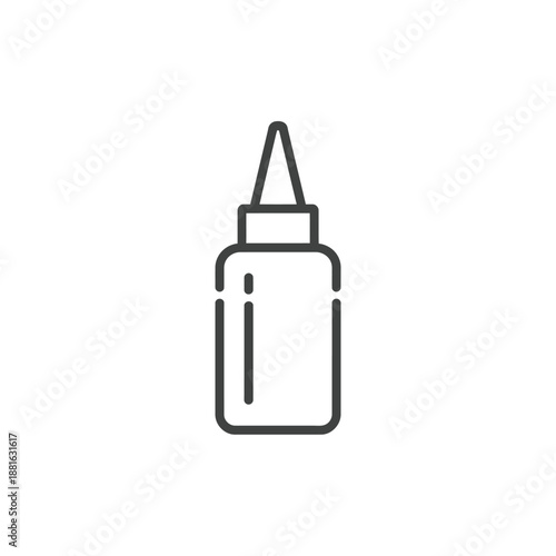 Simple bottle with nozzle isolated on white background, Vector, illustration