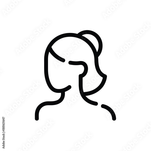 Abstract female silhouette isolated on white background, Vector, illustration