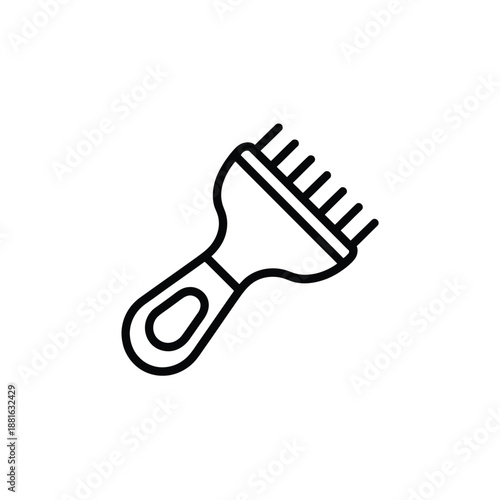 Simple hair comb isolated on white background, Vector, illustration