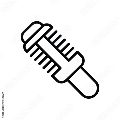 Simple hair comb isolated on white background, Vector, illustration