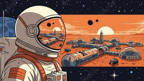 Astronaut in Space Suit on Alien Planet 2.