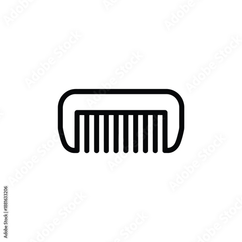 Simple hair comb isolated on white background, Vector, illustration