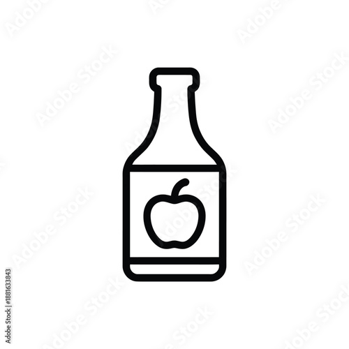 Apple cider bottle isolated on white background, Vector, illustration