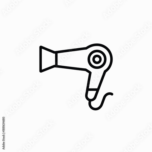 Hair dryer isolated on white background, Vector, illustration