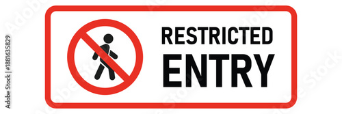 Restricted Entry Sign, Authorized Personnel Only Warning, No Entry Access Control Safety Symbol