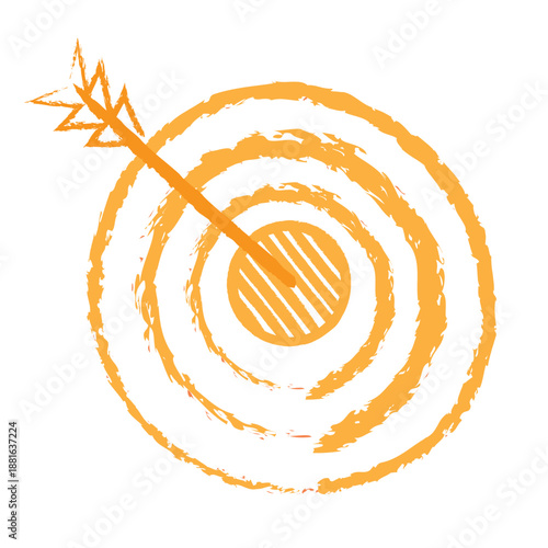 vector illustration of an arrow with a target 