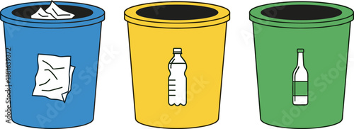 Sustainable bamboo toothbrush icon set in line art flat color and silhouette for plastic free oral care.