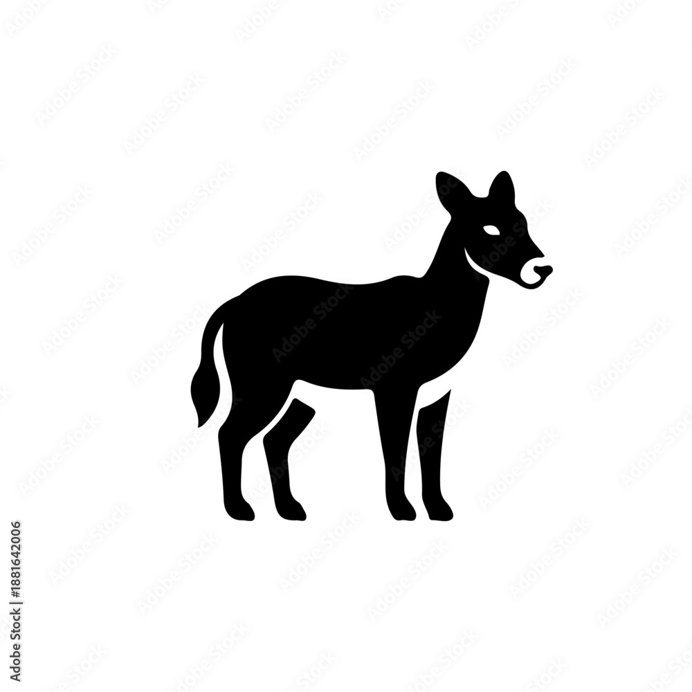 Fototapeta premium silhouette of a donkey
