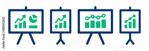 Business presentation with analytics on board