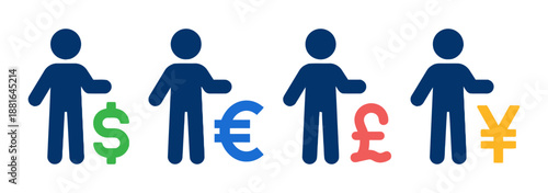 Currency decrease symbol with pound icon vector
