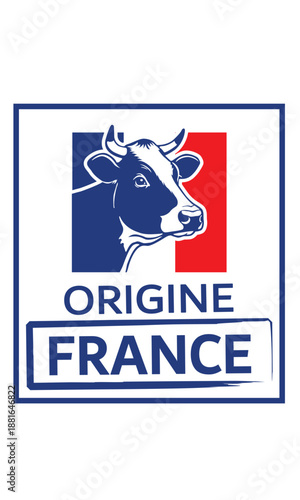 VACHE ORIGINE FRANCE TAMPON VERTICAL